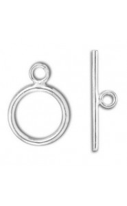 Metal Toggle clasp 14x4.5mm Silver
